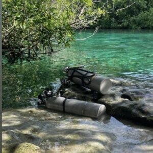 Sidemount tanks at Casa Cenote